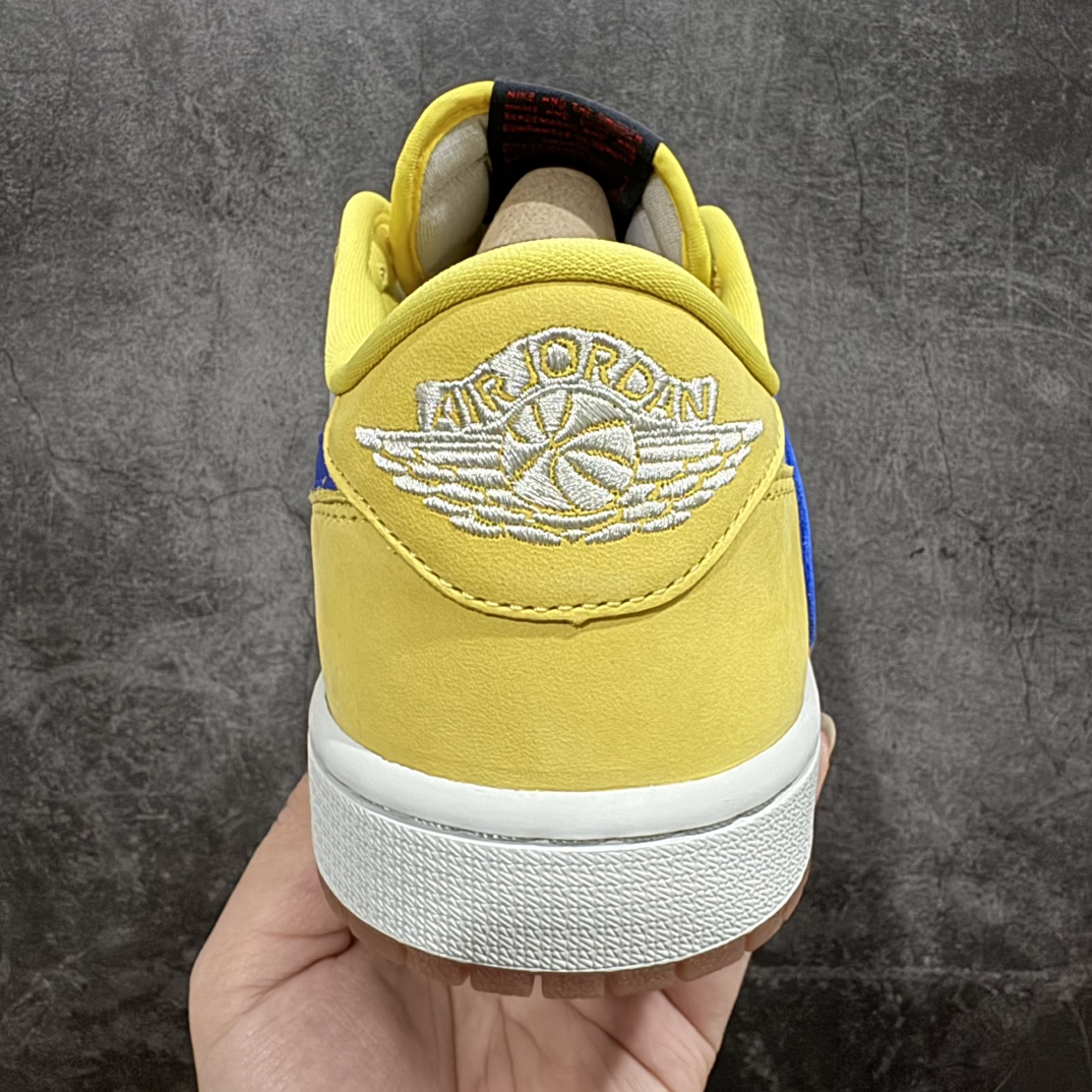 450 【OG纯原版】Travis Scott x Air Jordan AJ1 Low OG SP TS联名倒钩7.0低帮 黄蓝色 DZ4137-700