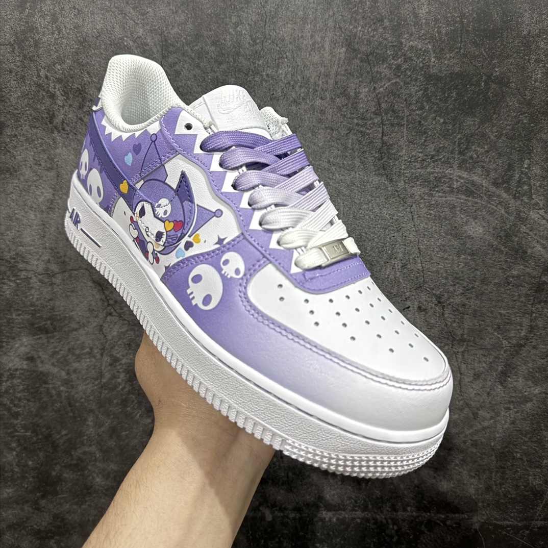 240 Doraemon x Nk Air Force 1'07 Low 小巫女联名款骷髅头渐变白紫空军一号低帮休闲板鞋 CW2288-111