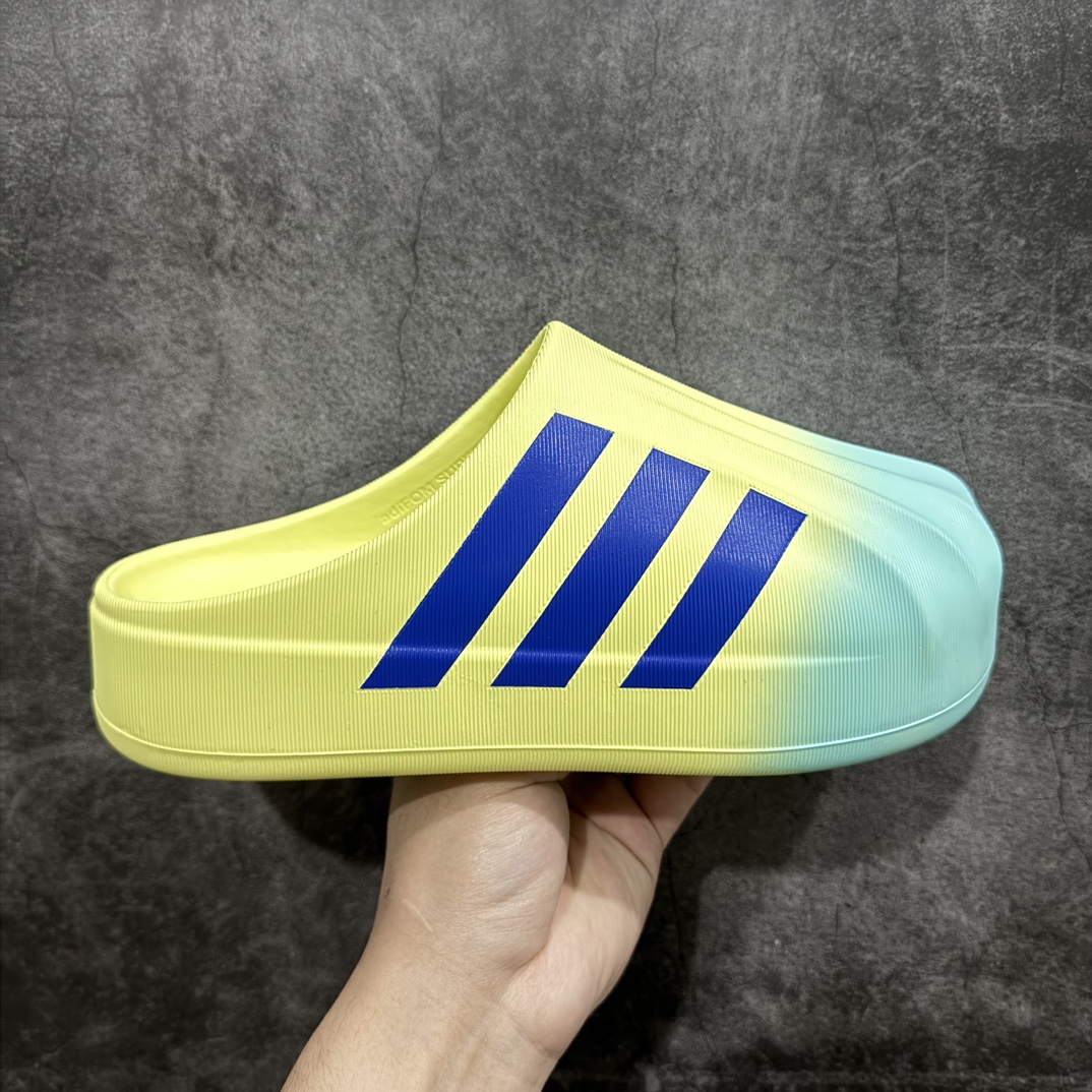 adidasoriginalsAdiFOMSuperstarMule黄蓝色网红爆款鸭掌半拖鞋注意区别市场