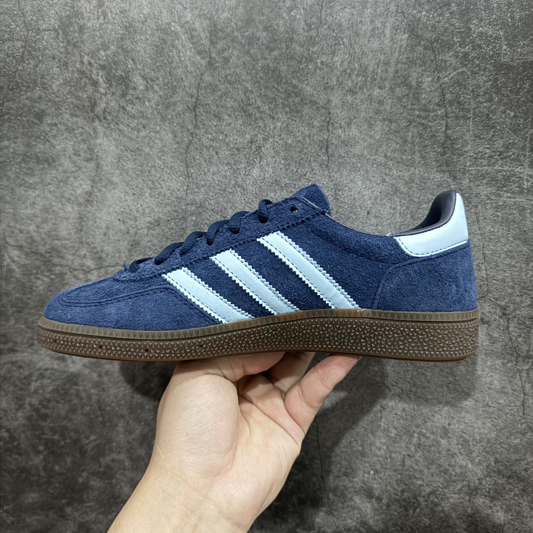 200 【神版】Adidas Handball Spezial 阿迪达斯经典款反毛皮复古休闲板鞋 蓝生胶 BD7633