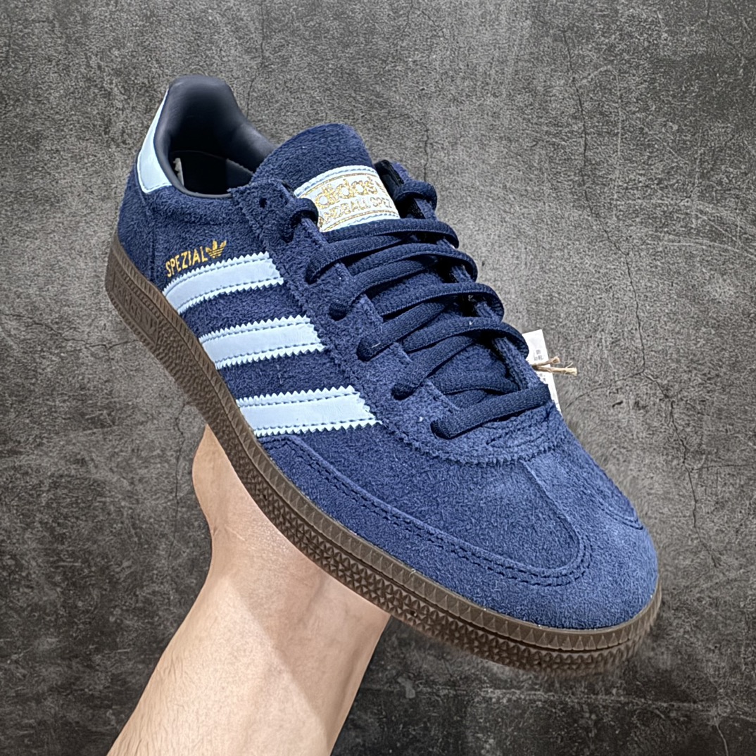 200 【神版】Adidas Handball Spezial 阿迪达斯经典款反毛皮复古休闲板鞋 蓝生胶 BD7633