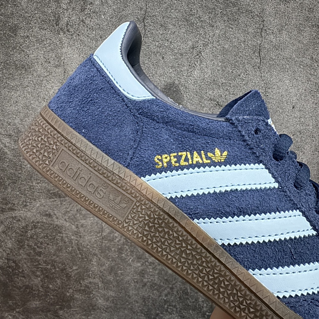 200 【神版】Adidas Handball Spezial 阿迪达斯经典款反毛皮复古休闲板鞋 蓝生胶 BD7633