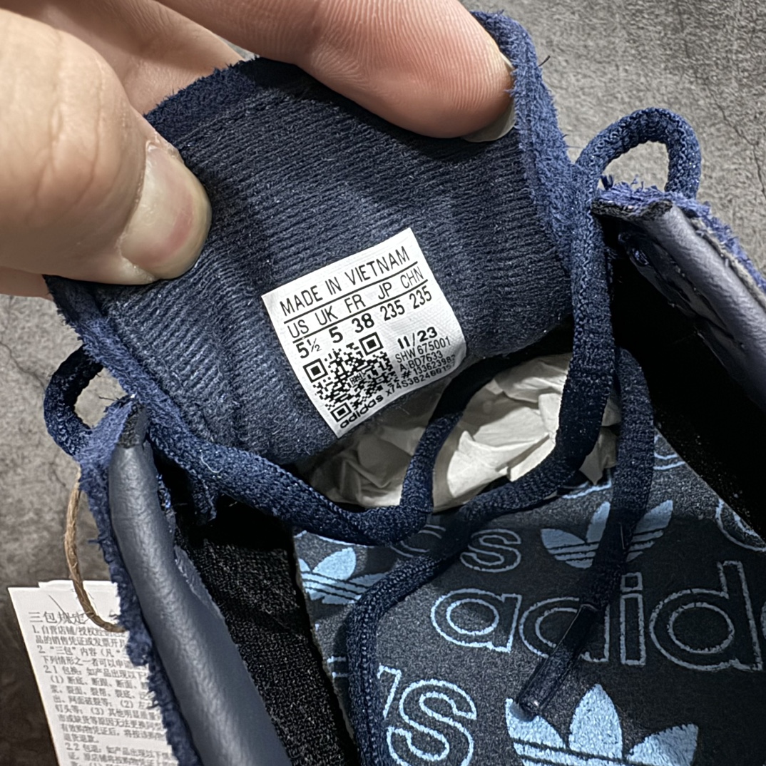 图片[7]-【神版】Adidas Handball Spezial  阿迪达斯经典款反毛皮复古休闲板鞋 蓝生胶BD7633n原厂原档案开发出品 皮料切割干净无任何毛边鞋型细节完美 超高清洁度 市场最高版本  尺码：35.5 36 36.5 37 38 38.5 39 40 40.5 41 42 42.5 43 44 44.5 45 编码：DZ230250-鞋库