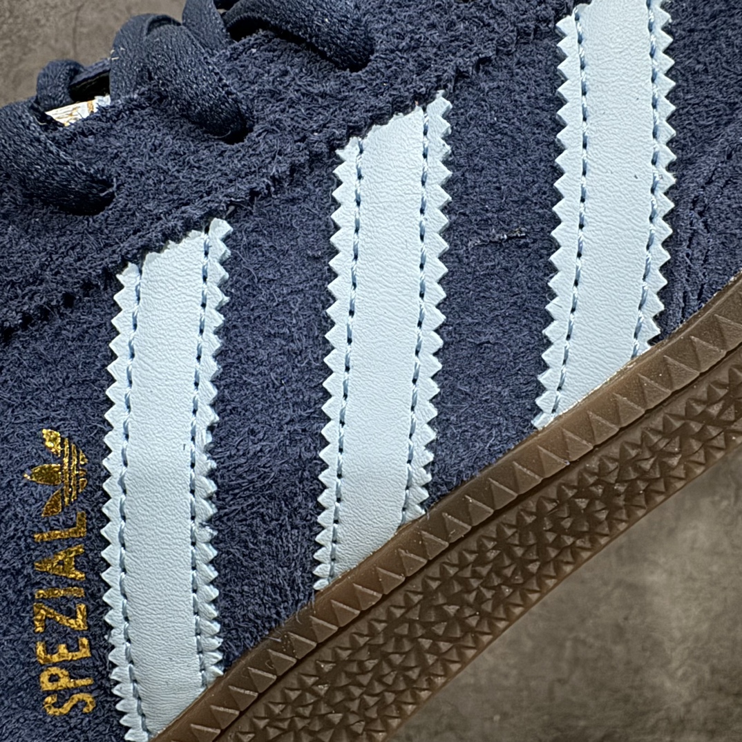 图片[4]-【神版】Adidas Handball Spezial  阿迪达斯经典款反毛皮复古休闲板鞋 蓝生胶BD7633n原厂原档案开发出品 皮料切割干净无任何毛边鞋型细节完美 超高清洁度 市场最高版本  尺码：35.5 36 36.5 37 38 38.5 39 40 40.5 41 42 42.5 43 44 44.5 45 编码：DZ230250-鞋库