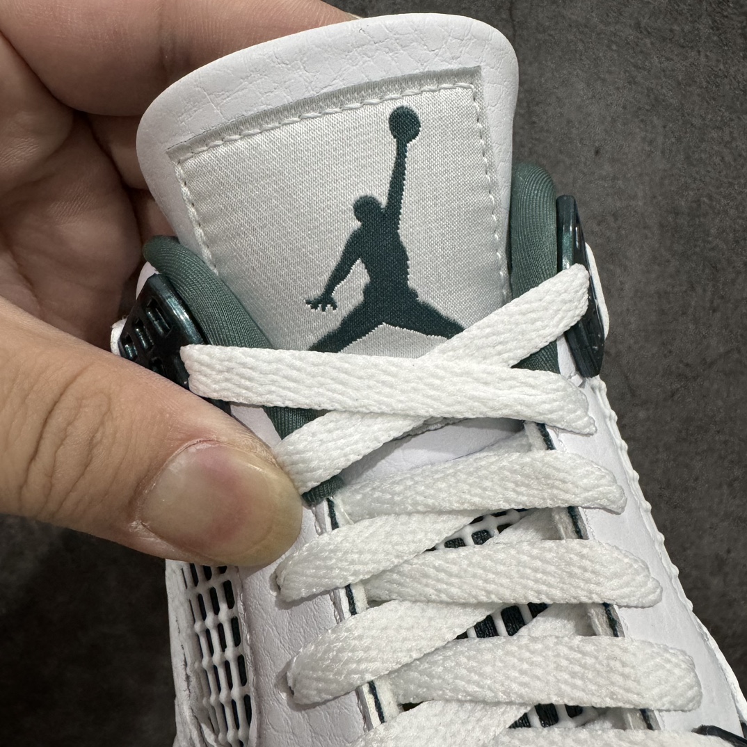 图片[5]-【原厂版】Air Jordan AJ4 Retro 氧化白绿 FQ8138-103n全新升级改良 原鞋原楦原纸板同源开发 完美呈现乔4的版型 内侧正确双色网格 还原细节 原厂皮料 正确气垫颜色 正确网格工艺 正确拉帮工艺 全鞋原装材料制作 原档案原模具打造 支持全方位与正品对比  尺码：40 40.5 41 42 42.5 43 44 44.5 45 46 47.5 编码：X10380420-鞋库