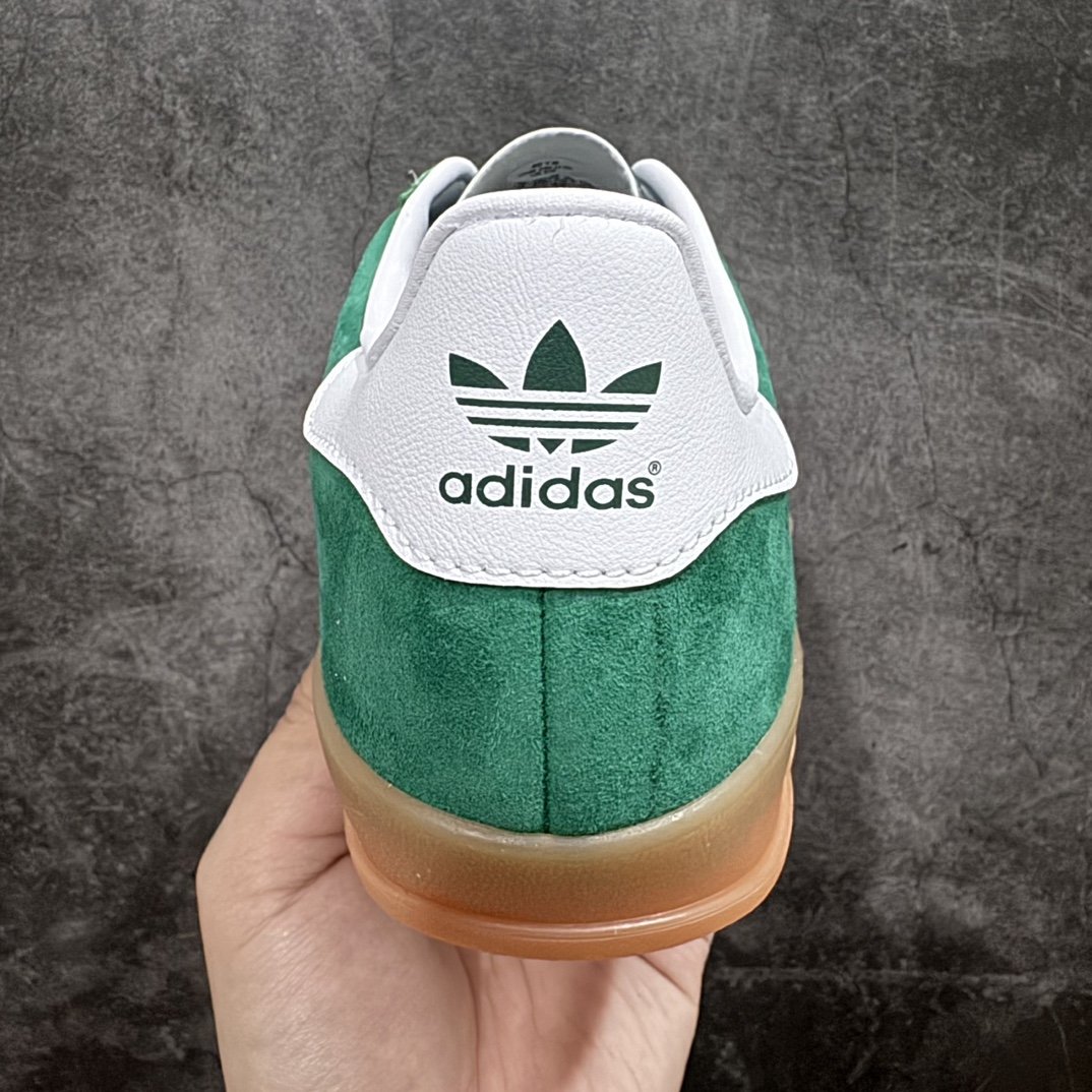 200 【KX纯原版】Adidas Originals Gazelle Indoor 绿白色 IG1596 低帮板鞋