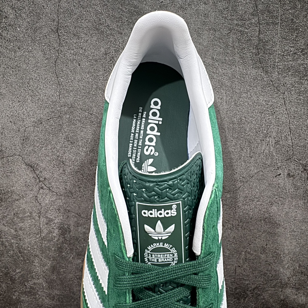 200 【KX纯原版】Adidas Originals Gazelle Indoor 绿白色 IG1596 低帮板鞋