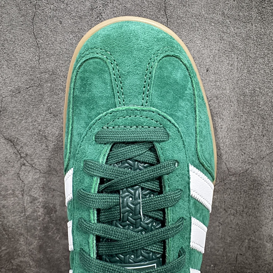 200 【KX纯原版】Adidas Originals Gazelle Indoor 绿白色 IG1596 低帮板鞋