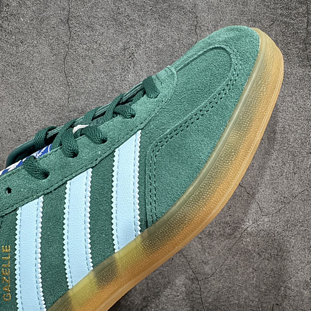 200 【CS版本】AD Original Gazelle Indoor Trainers 瞪羚室内鞋系列低帮复古百搭休闲运动德训风板鞋 绿色IG9979