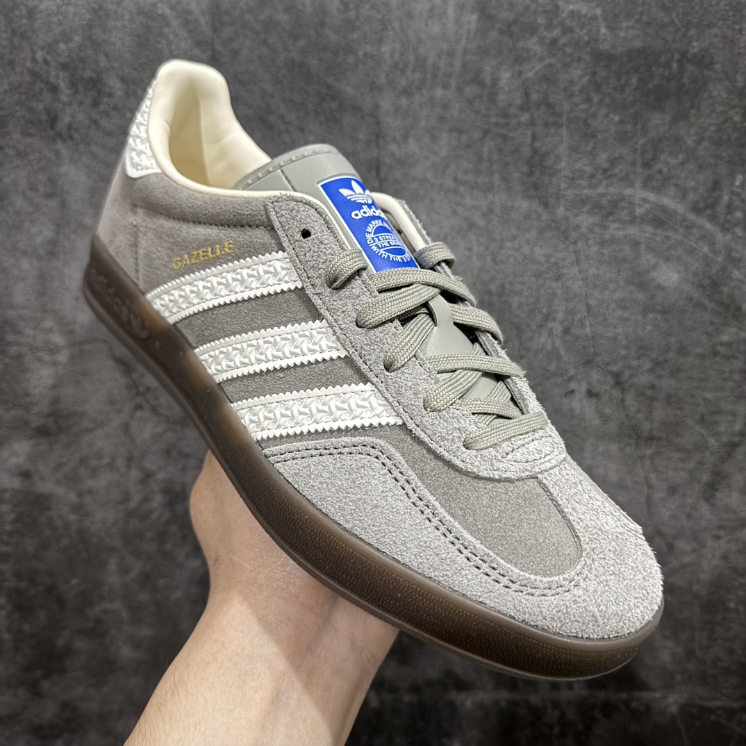 200 【CS版本】Adidas Originals Gazelle Indoor 防滑低帮T头德训鞋 GZ复古系列 灰白 草莓熊 IF1807