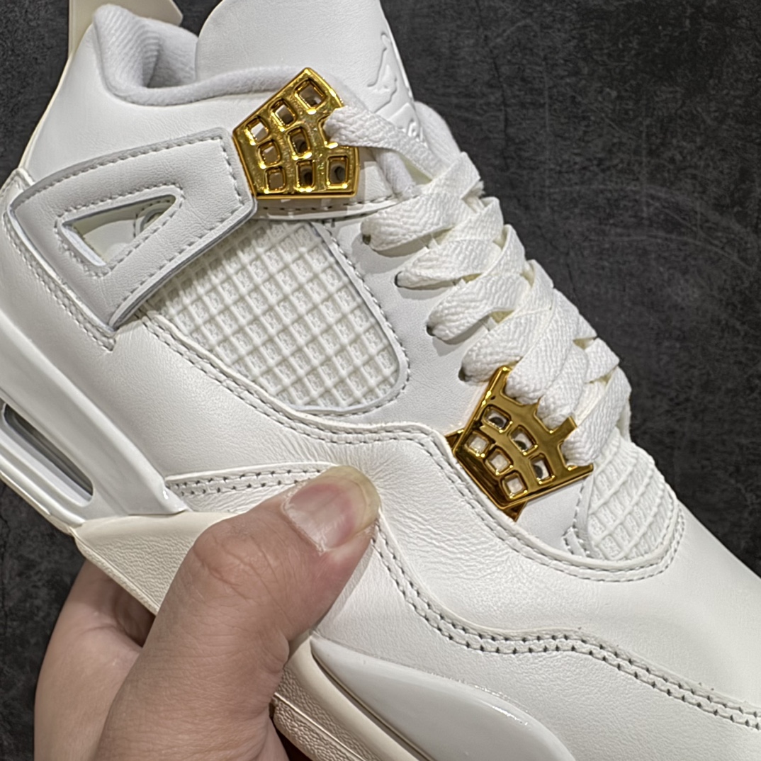 图片[3]-【OG纯原】Air Jordan AJ4 Retro 白金扣 AQ9129-170nn圈内知名大厂出货全套原纸板楦头开发 原厂特供皮料加持 确保原汁原味 完美呈现四代版型 一比一鞋头弧度高度鞋身弧度 数据细节工艺流程均保持原鞋一致 原厂TPU网格鞋带扣 正确内里网布 菱角分明不变形无多余毛边 柔软性质感一致于原鞋 市场唯一原厂鞋扣模具 背面可见隐藏注塑口 原厂织唛标 原厂飞人电绣工艺 尾指中部跳三针 独家绑鞋带手法 印刷中底布 四线拉帮 米色美纹纸贴合固定 进口港宝加持 后跟自然饱满 全鞋荧光划线卡点 追求极致完美 每一双都是工艺品 多重QC质检 超越公司货的品控标准 实实在在的免检产品  尺码：40 40.5 41 42 42.5 43 44 44.5 45 46 47.5  编码：OG480500-鞋库