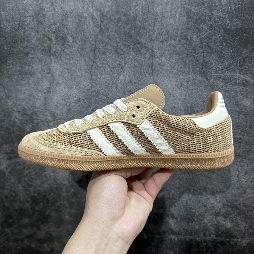 图片[2]-【神版】Adidas Originals Samba OG桑巴舞系列绅士德训足球风百搭低帮休闲运动板鞋“摩卡松饼黄白生胶底”IG1379nn男女鞋真标半码制n升级原楦原纸版数据开发n采用翻毛皮组合编织布鞋面材质n外置RB耐磨防滑橡胶大底❗️n三叶草玻璃鞋垫  尺码：35 36 36⅔ 37⅓ 38 38⅔ 39⅓ 40 40⅔ 41⅓ 42 42⅔ 43⅓ 44 44⅔ 45 编码：DZ220250-鞋库