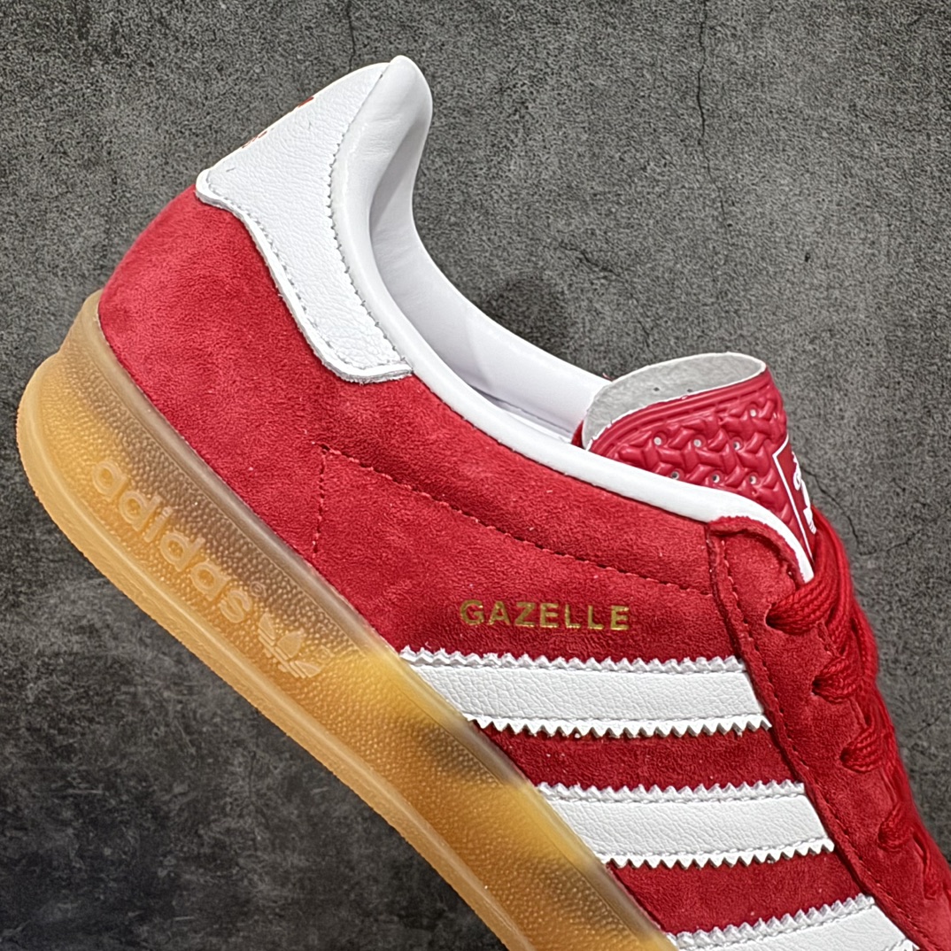 图片[7]-【神版】Adidas Originals Gazelle Indoor白红色 H06261 三叶草复古休闲防滑耐磨低帮板鞋nn区别市场通货 正确粗反绒皮 正确鞋舌正确侧面烫金GAZELLE字母 海玻璃鞋垫背部刷胶n纸板中底也都是同步原鞋 高价零售主推版本 尺码：35 36 36.5 37 38 38.5 39 40 40.5 41 42 42.5 43 44  编码：DZ220250-鞋库