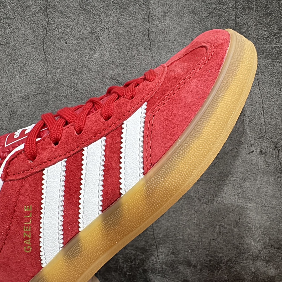 图片[6]-【神版】Adidas Originals Gazelle Indoor白红色 H06261 三叶草复古休闲防滑耐磨低帮板鞋nn区别市场通货 正确粗反绒皮 正确鞋舌正确侧面烫金GAZELLE字母 海玻璃鞋垫背部刷胶n纸板中底也都是同步原鞋 高价零售主推版本 尺码：35 36 36.5 37 38 38.5 39 40 40.5 41 42 42.5 43 44  编码：DZ220250-鞋库