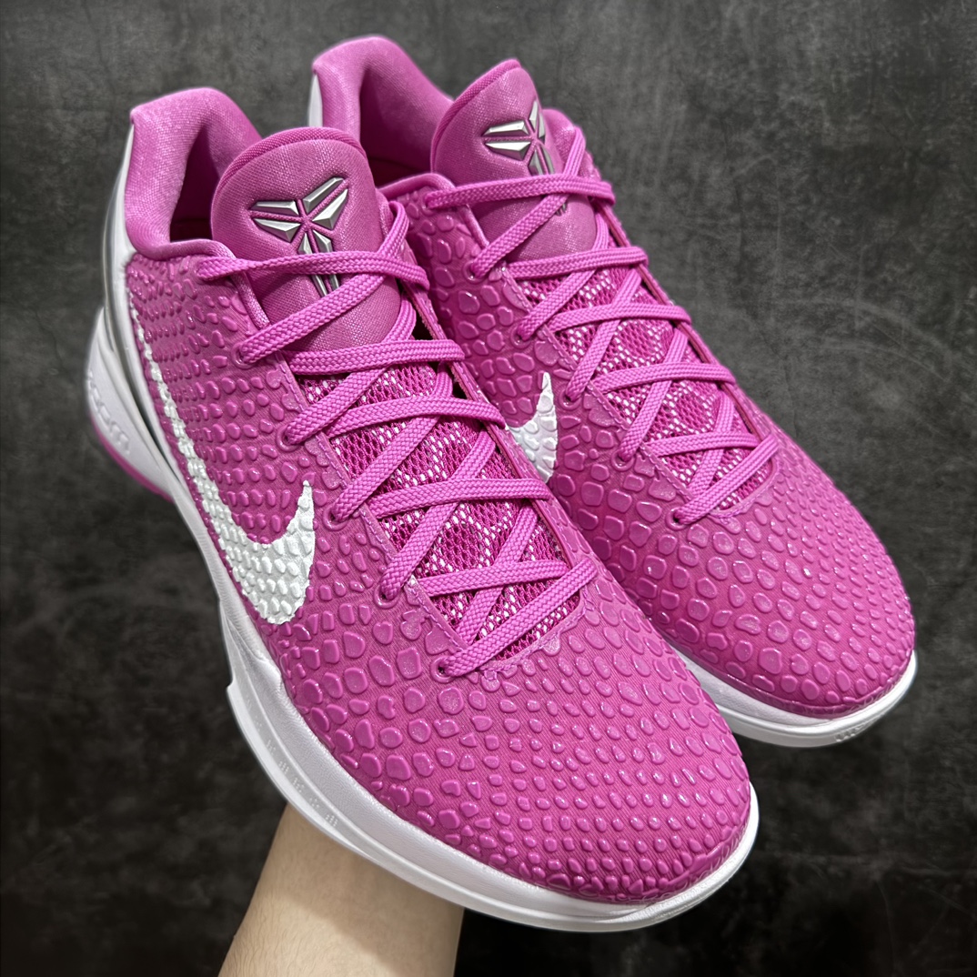 【GX美版】复刻天花板NK Zoom KOBE 6 Protro 科比6代 乳腺癌 DJ3596-600nn完美复刻公司货 前掌超大Zoom Turbo气垫后掌EVA缓震 真正的原汁原味 还原ZP脚感全身鞋材卡料色独家定制 唯一正确喷漆工艺Swoosh 正确凹凸蛇鳞工艺 正确鞋面渐变效果 内全置真动飞态线 独立原厂模具 最大尺码达到48.5码 首批不拼图大几率过验 亲测已过 支持各种高强度实战  尺码：40 40.5 41 42 42.5 43 44 44.5 45 45.5 46 47.5 48.5 49.6 50.5 编码：T1500540-莆田鞋批发中心