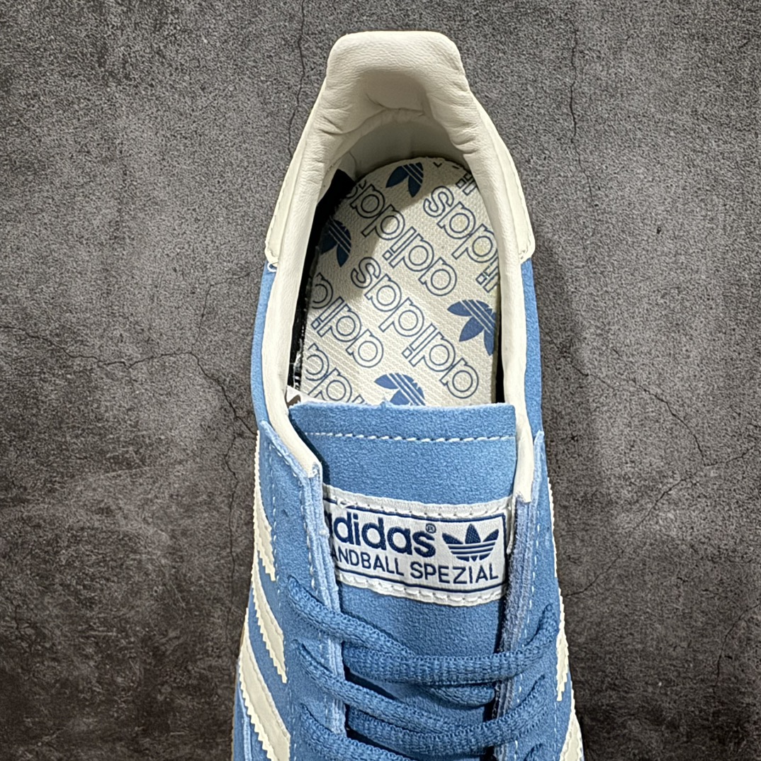 180 【R版】阿迪达斯Adidas Originals Handball SPZL 手球运动员系列百搭休闲运动板鞋“翻毛蓝白奶白焦糖底”IG6194