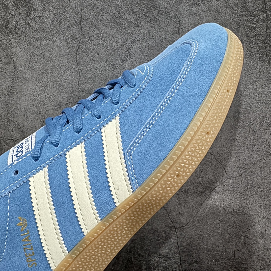 180 【R版】阿迪达斯Adidas Originals Handball SPZL 手球运动员系列百搭休闲运动板鞋“翻毛蓝白奶白焦糖底”IG6194