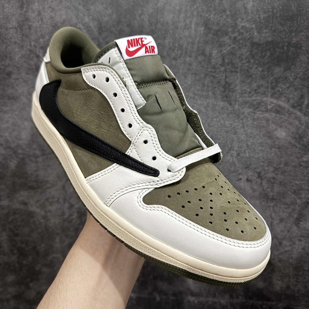 图片[3]-【PK纯原版】Travis Scott x Air Jordan AJ1 Low OG SP TS联名军绿倒钩8.0低帮 DM7866-200nn品质非常稳的版本细节强于市场90%以上代号纯原版本n高价零售必推 零翻车💪🏻nn所有皮料均来自原厂 所有细节均多次校对针车效果同步原鞋 刺绣拉到原厂定做原楦原纸板开发 后跟弧度收口自然不对折 极致一眼正品既视感进口玻璃冲刀皮料裁剪超干净零毛边 承诺百分百一致原鞋 鞋面清洁度最高 QC检验标准 控制溢胶 鞋盒、防尘纸 配件鞋带 均采购来自原厂 尺码：36-47.5 编码：T1440460-莆田鞋批发中心