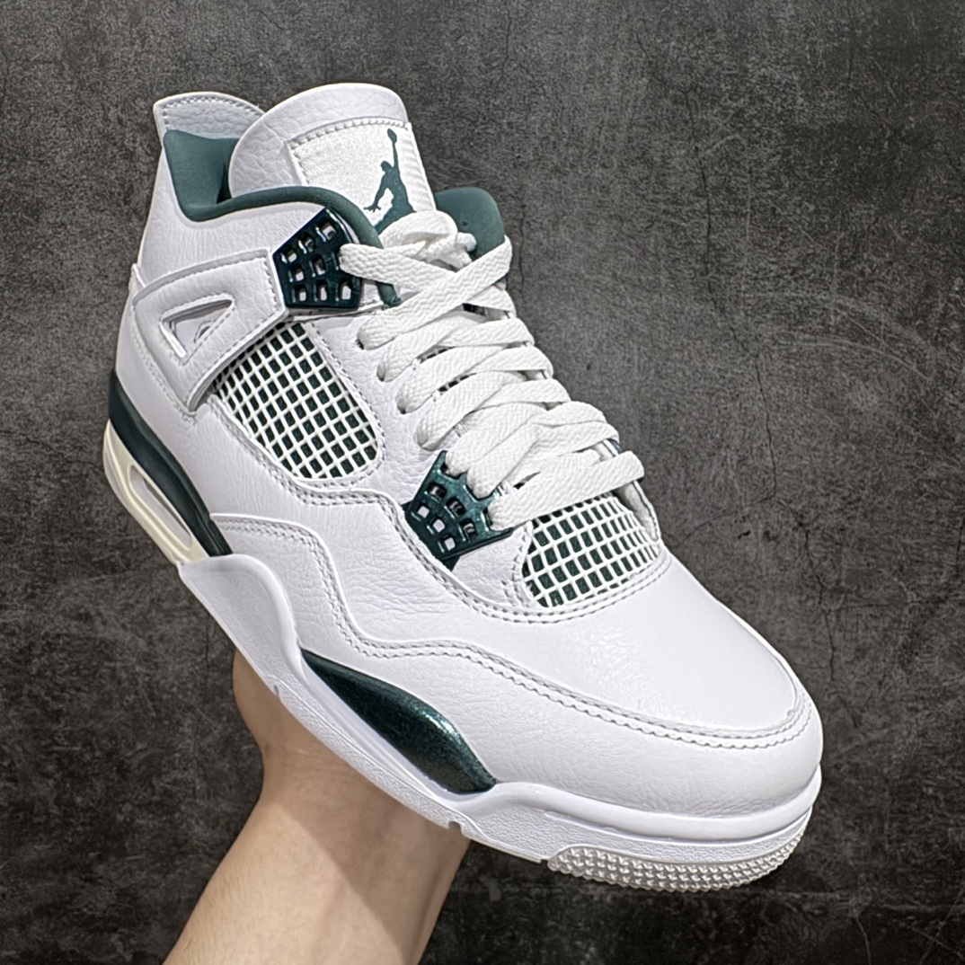 图片[3]-【Y3纯原】Air Jordan AJ4 Retro 氧化白绿 FQ8138-103市售天花板产物 耗时半年巨作 全套原纸板楦头开发 原厂特供皮料加持 确保原汁原味 完美呈现四代版型 一比一鞋头弧度高度鞋身弧度 数据细节工艺流程均保持原鞋一致 原厂TPU网格鞋带扣 正确内里网布 菱角分明不变形无多余毛边 柔软性质感一致于原鞋 市场唯一原厂鞋扣模具 背面可见隐藏注塑口 原厂织唛标 原厂飞人电绣工艺 尾指中部跳三针 独家绑鞋带手法 印刷中底布 四线拉帮 米色美纹纸贴合固定 进口港宝加持 后跟自然饱满 全鞋荧光划线卡点 追求极致完美 每一双都是工艺品 多重QC质检 超越公司货的品控标准 实实在在的免检产品  尺码：36 36.5 37.5 38 38.5 39 40 40.5 41 42 42.5 43 44 44.5 45 46 47.5 48.5 编码：T1490520-鞋库