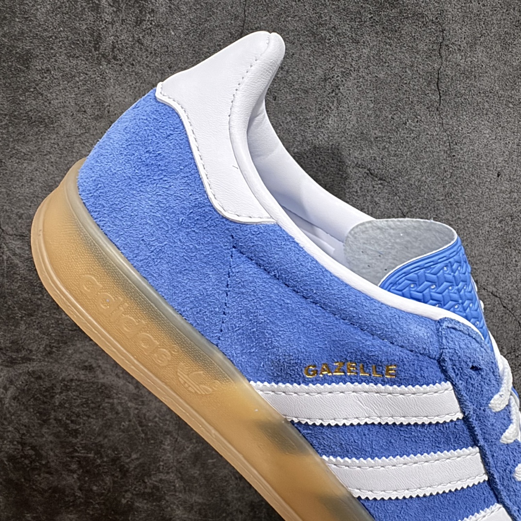 图片[7]-【T版纯原跑量】AD Original Gazelle Indoor Trainers 瞪羚室内鞋系列低帮复古百搭休闲运动德训风板鞋 HQ8717nn同价位中品质最佳 最优选择版本n原厂翻毛皮料 翻毛效果 卡色与原版无差别n正确半透大底  大底厚度质感比市面好很多n完美版型 实拍可感受 随意对比可匹敌任何价位品质 全套原纸板楦头开发 每道工序同步公司流程 确保原汁原味n中底原厂特供纳米纤维板 区别市面劣质纸板中底原厂海玻璃鞋垫 中置乳胶足弓支撑垫 正确3/2横条宽版背胶一比一鞋头弧度高度鞋身弧度 烫金亮度高频深浅同步原鞋n 原厂港宝加持定型后跟R度完美 原厂高频磨具加持 Logo字体 凹凸明显 轮廓分明 描漆定位精准 三道杠为尖角45°锯齿状 高频立体感很强 区别圆形锯齿 已最大程度还原公司 欢迎对比SIZE：35.5 36 36.5 37 38 38.5 39 40 40.5 41 42 42.5 43 44 44.5 45 46 47.5 编码：HJ200220-莆田鞋批发中心