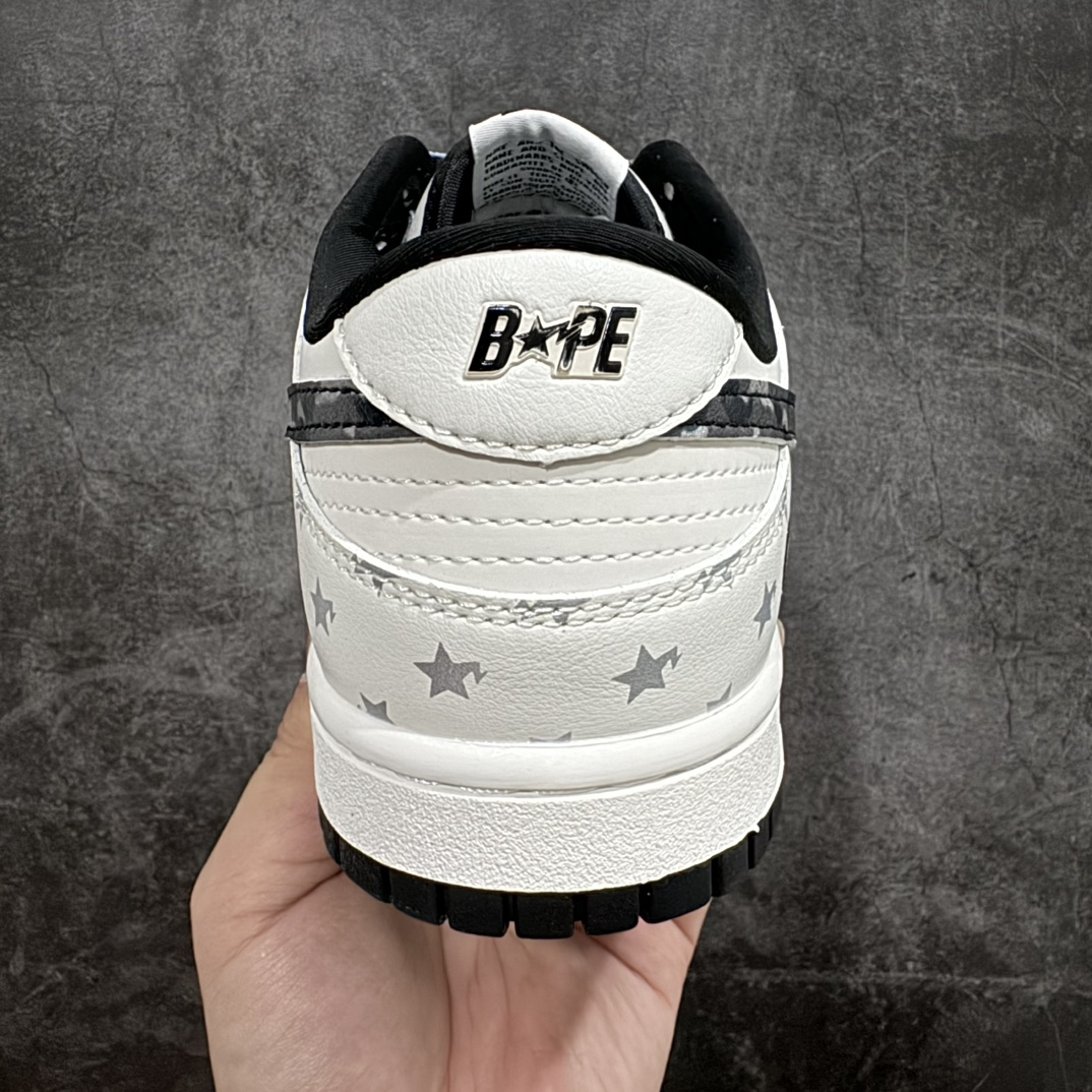 NikeSBDunkLowxBAPE白黑印花纯原大厂出品极力推荐原装头层材料独家版型蒸餾加工帶來的是更好