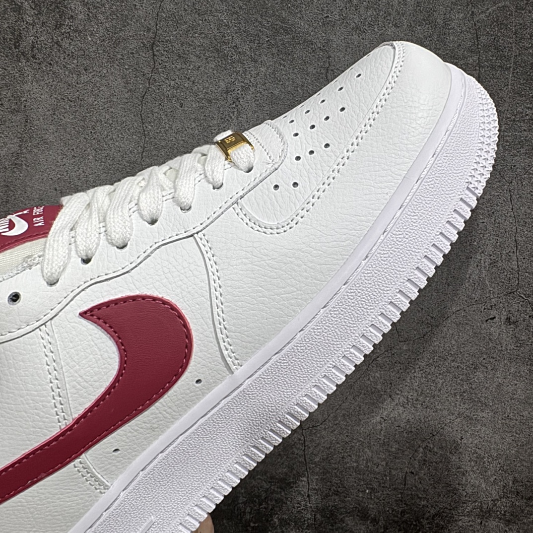 官方同步NikeAirForce1Low07白酒红配色空军一号低帮休闲板鞋原厂定制皮料原楦原纸板纯正版型