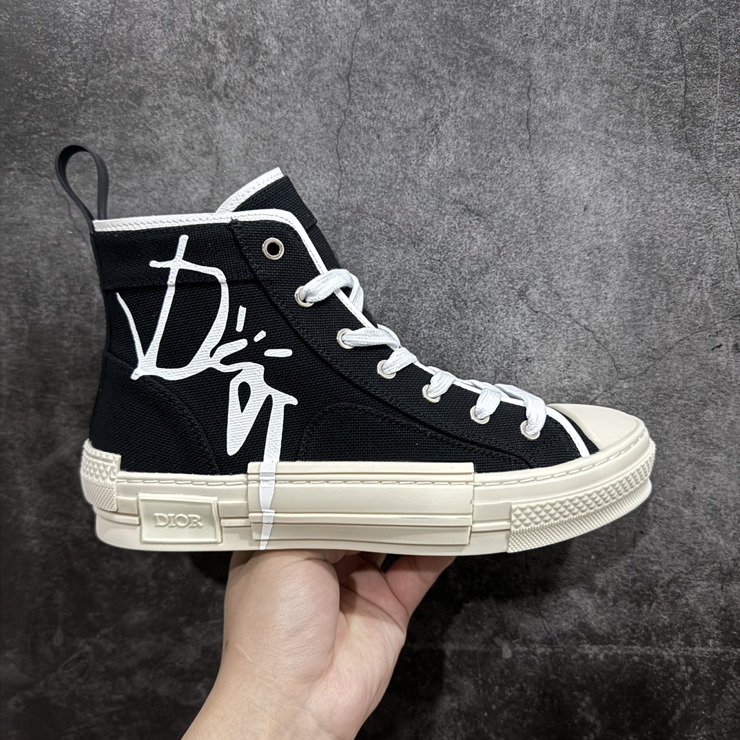 【广东纯原版本】Dior B23 Oblique High Top Sneakers 迪奥“CD重影”系列 Cactus jack x Dior 联名款nn东莞纯原 原版购入再次全新升级全鞋细节到材料到包装大幅度提升改正市面最强版本 可对比 历史最高FK （全套原版一致配件包装）n羊皮贴底拉帮 原装耐弯折耐高温EVC饰片材质 迄今为止唯一原装版本 采用原厂科技面料 无色差问题 随意对比公司 鞋面网纱一比一打样开发 原版一致大底 正确后跟弧度 后尾巴双针走线 完美楦形 尺码：39 40 41 42 43 44 45 46 编码：HH390420-鞋库