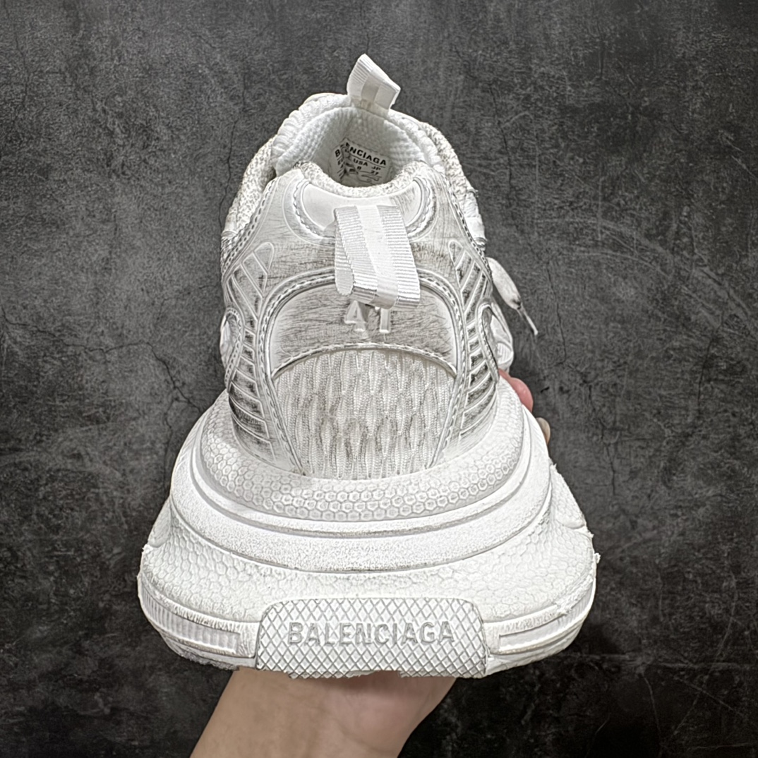 纯原BALENCIAGA3XLSneakers巴黎世家十代网布系带低帮走秀复古老爹鞋白色全新版本全新顶端