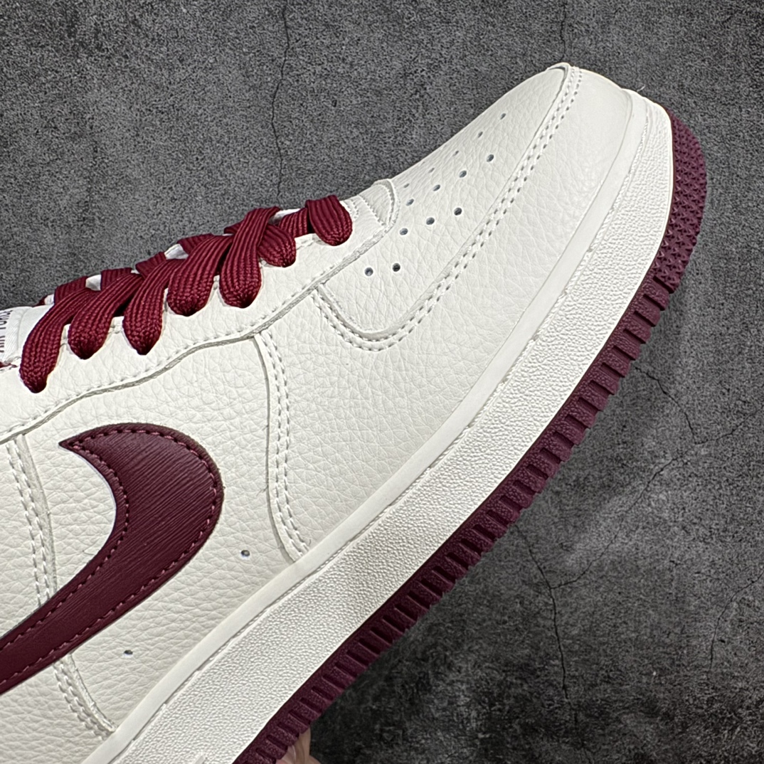 NikeAirForce1Low07带笔白酒红原楦头原纸板打造纯正低帮空军版型专注外贸渠道全掌内置蜂窝气