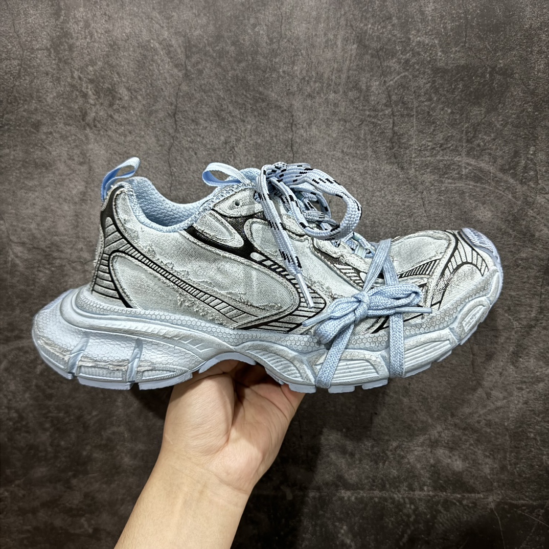 BALENCIAGA3XLSneakers巴黎世家十代网布系带低帮走秀复古老爹鞋全套原纸板楦头开发最原汁