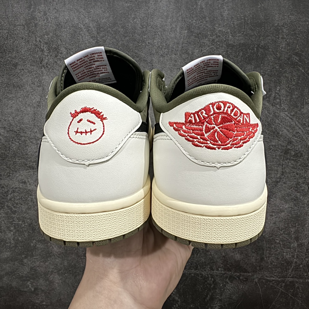 图片[5]-【莞顶LJR版本】Travis Scott x Air Jordan AJ1 Low OG SP TS联名倒钩8.0低帮 白橄榄绿 DM7866-200全新改良批次 圈内最强倒钩系列n高端零售裸鞋圈特供批次 产品品控稳定性领先行业SZ原厂全套原楦原纸板冲刀磨具开发 原厂皮料加持 原厂港宝加持定型后跟R度完美 同源原厂电绣 鬼脸飞翼针数密度立体效果一致 百分百一致原鞋 原厂拉帮工艺 针距密度一致 后跟弧度收口自然不对折 极致一眼正品既视感 进口玻璃冲刀皮料裁剪零毛边 全鞋电脑针车工艺 品控清洁度最高QC检验标准 免检产品 原厂订购鞋盒、鞋标、防尘纸、鞋撑、鞋带 追求极致的原厂味道SIZE：36 36.5 37.5 38 38.5 39 40 40.5 41 42 42.5 43 44 44.5 45 45.5 46 47.5 48.5 编码：LJQ540570-莆田鞋批发中心