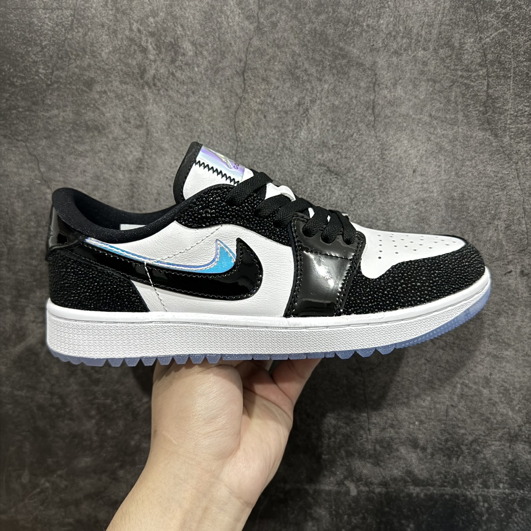 【DT纯原】Air Jordan AJ1 Low Golf 高尔夫 黑白镜面市面唯一纯原级别 完美零毛边处理 原厂内置全掌气垫 价格定位良心 几十个配色陆续出 平台专用代工流水线出品 一眼公司既视感 拿到手的一瞬间就与众不同 碾压市面所有版本 认准细节 全部原鞋开发 每一个配色都会采购原鞋确认细节 打破市面看图做货无好货之说 细节精确 所有配色原数据档案开发！货号：FZ4159-100 尺码：35.5 36 37.5 38 38.5 39 40 40.5 41 42 42.5 43 44 44.5 45 46 编码：DT330340-莆田鞋批发中心