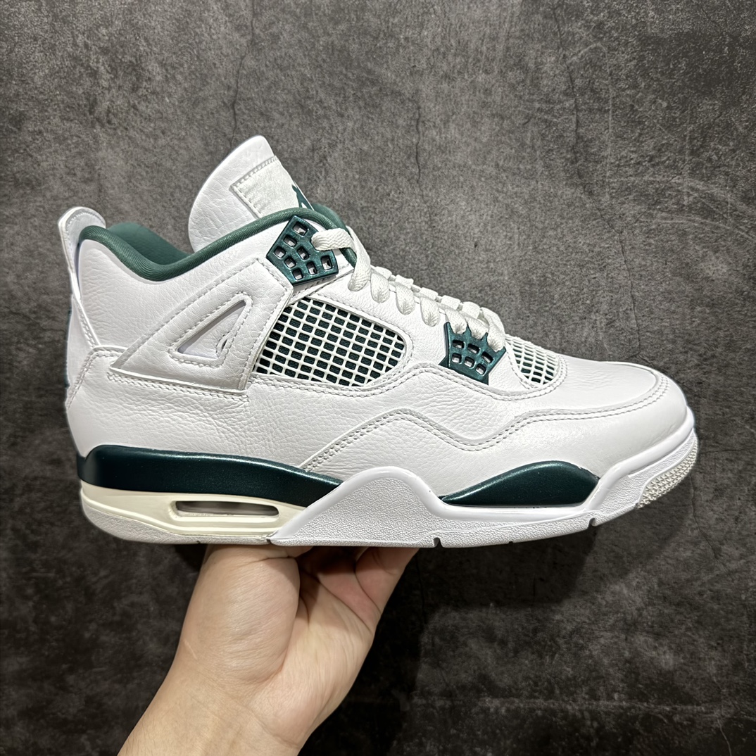 【莞顶LJR版本】Air Jordan AJ4 Retro 氧化白绿 FQ8138-103圈内高端零售标杆 独家外贸特供 耗时半年巨作 全套原纸板楦头开发 原厂特供皮料加持 确保原汁原味 完美呈现四代版型 一比一鞋头弧度高度鞋身弧度 数据细节工艺流程均保持原鞋一致 原厂TPU网格鞋带扣 正确内里网布 菱角分明不变形无多余毛边 柔软性质感一致于原鞋 市场唯一原厂鞋扣模具 背面可见隐藏注塑口 原厂织唛标 原厂飞人电绣工艺 尾指中部跳三针 独家绑鞋带手法 印刷中底布 四线拉帮 米色美纹纸贴合固定 进口港宝加持 后跟自然饱满 全鞋荧光划线卡点 追求极致完美 每一双都是工艺品 多重QC质检 超越公司货的品控标准 实实在在的免检产品  尺码：40.5 41 42 42.5 43 44 44.5 45 45.5 46 47.5 48.5-莆田鞋批发中心