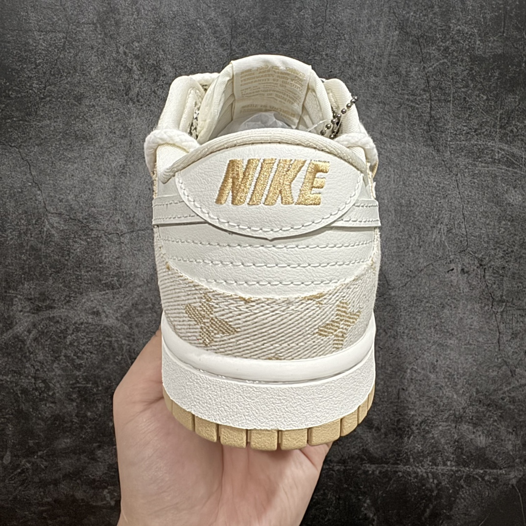 定制版NikeSBDunkLowxLouisVuitton定制绑带白黄纯原大厂出品极力推荐原装头层材料独