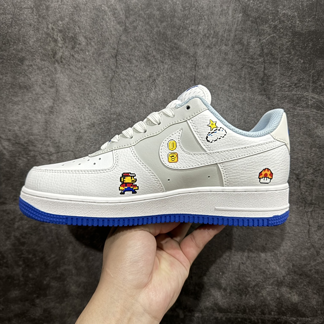 图片[2]-【公司级】Nk Air Force 1\’07 Low \”Mario\” 马里奥联名 空军一号低帮休闲板鞋 FB1844-222n#经典游戏风格《超级马里奥兄弟》中，他靠吃蘑菇变成超级马里奥，特征是大鼻子、头戴帽子、身穿背带裤，还留着胡子。与他的双胞胎兄弟路易吉一起，长年担任任天堂的招牌角色。 尺码：36 36.5 37.5 38 38.5 39 40 40.5 41 42 42.5 43 44 44.5 45  编码：LF290300-鞋库