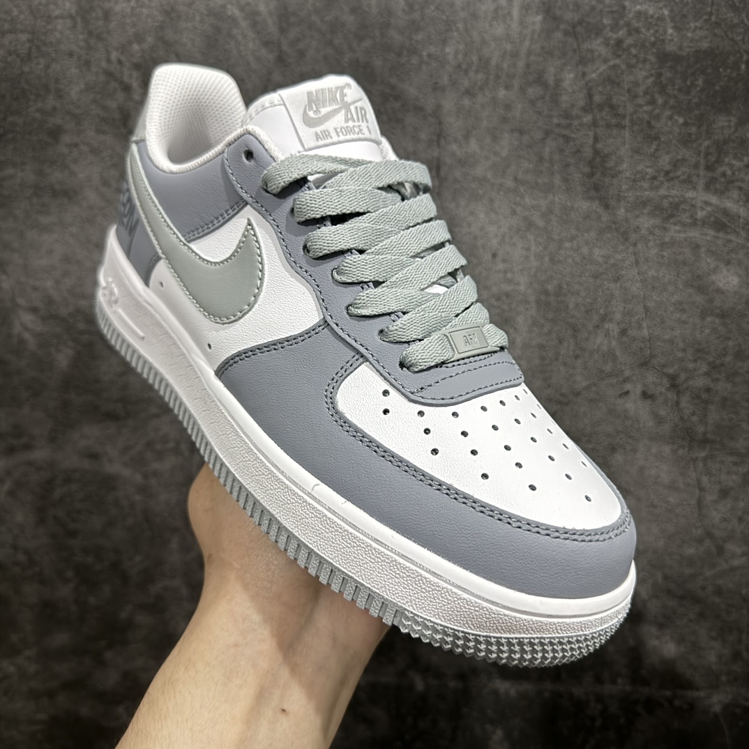 NikeAirForce1Low07叁次实验室灰白地带街头涂鸦白灰原楦头原纸板打造纯正低帮空军版型专注外