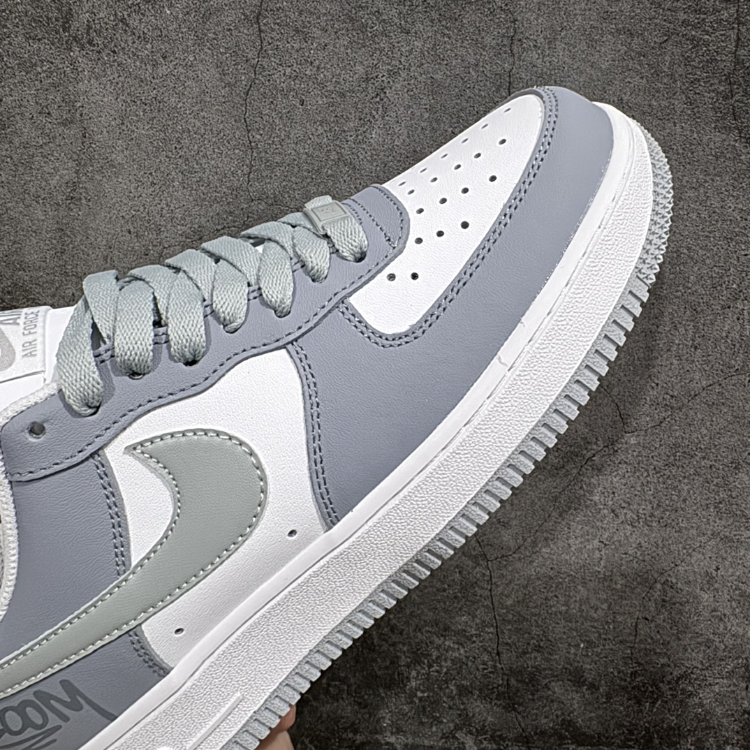 NikeAirForce1Low07叁次实验室灰白地带街头涂鸦白灰原楦头原纸板打造纯正低帮空军版型专注外