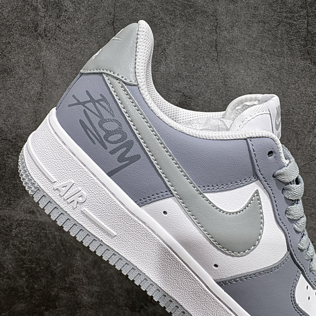 NikeAirForce1Low07叁次实验室灰白地带街头涂鸦白灰原楦头原纸板打造纯正低帮空军版型专注外