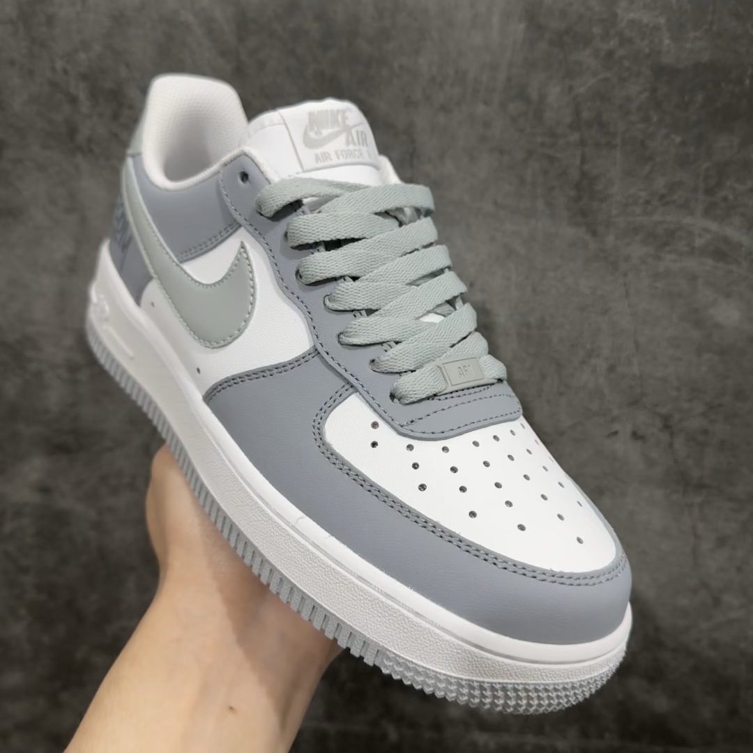 NikeAirForce1Low07叁次实验室灰白地带街头涂鸦白灰原楦头原纸板打造纯正低帮空军版型专注外