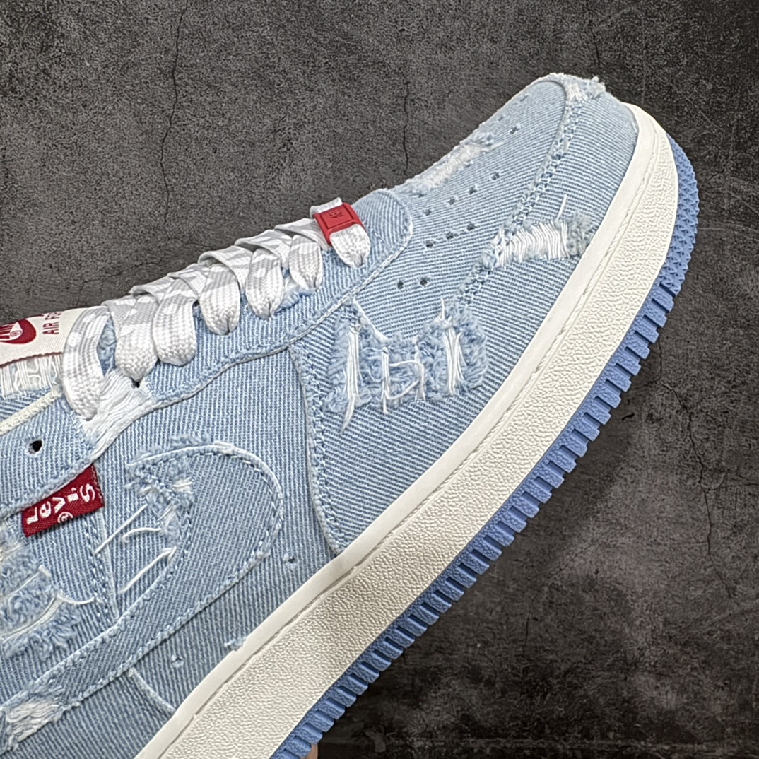 官方限量发售LevisNikeAirForce1Low李维斯联名牛仔空军一号低帮休闲板鞋鞋面采用原厂殊特