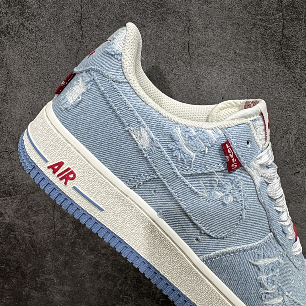 官方限量发售LevisNikeAirForce1Low李维斯联名牛仔空军一号低帮休闲板鞋鞋面采用原厂殊特