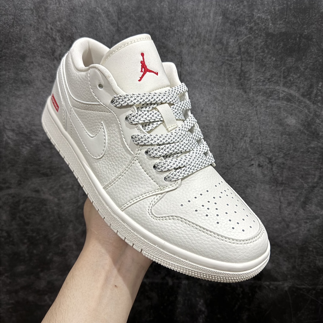 图片[3]-【定制版】Supreme x Air Jordan 1 Low AJ1 乔1联名-白天使 高端定制 低帮复古文化板鞋货号：WG8850-002n定制鞋盒 大厂纯原品质出货 超高清洁度 皮料切割干净无任何毛边 细节完美  尺码：36 36.5 37.5 38 38.5 39 40 40.5 41 42 42.5 43 44 44.5 45 编码：HXS320340-鞋库