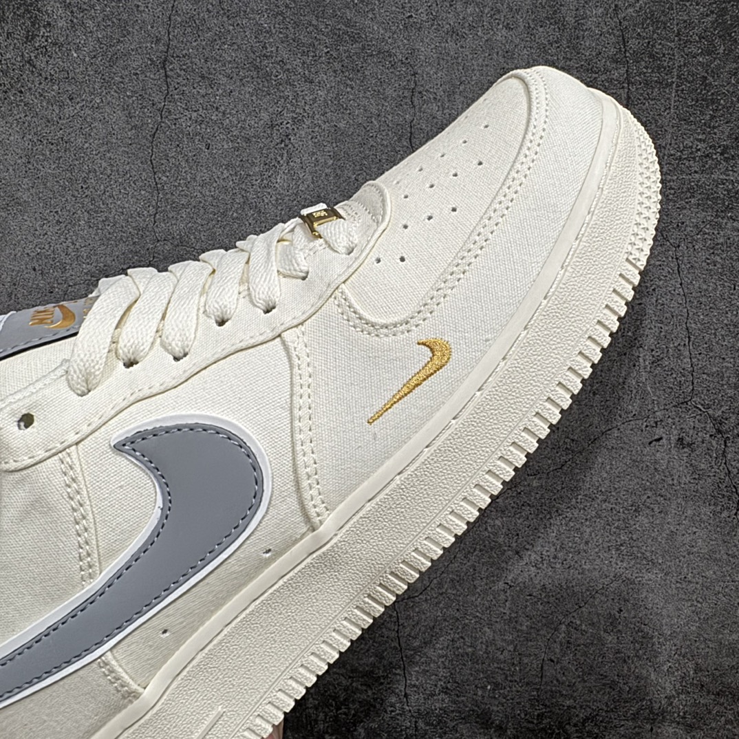 官方同步发售NikeAirForce107灰金布面空军一号低帮休闲板鞋3m炫彩反光进口牛筋布原楦头原纸板