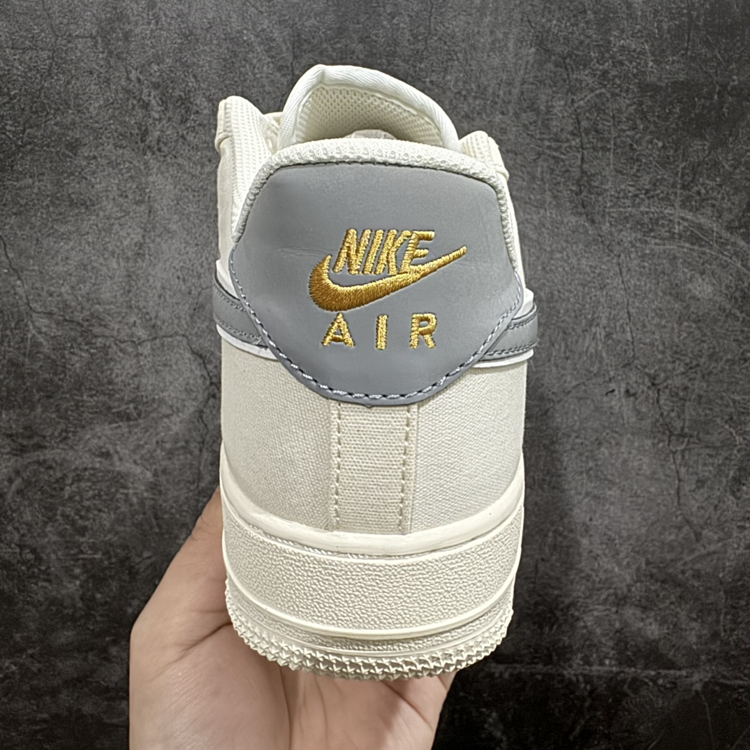 官方同步发售NikeAirForce107灰金布面空军一号低帮休闲板鞋3m炫彩反光进口牛筋布原楦头原纸板