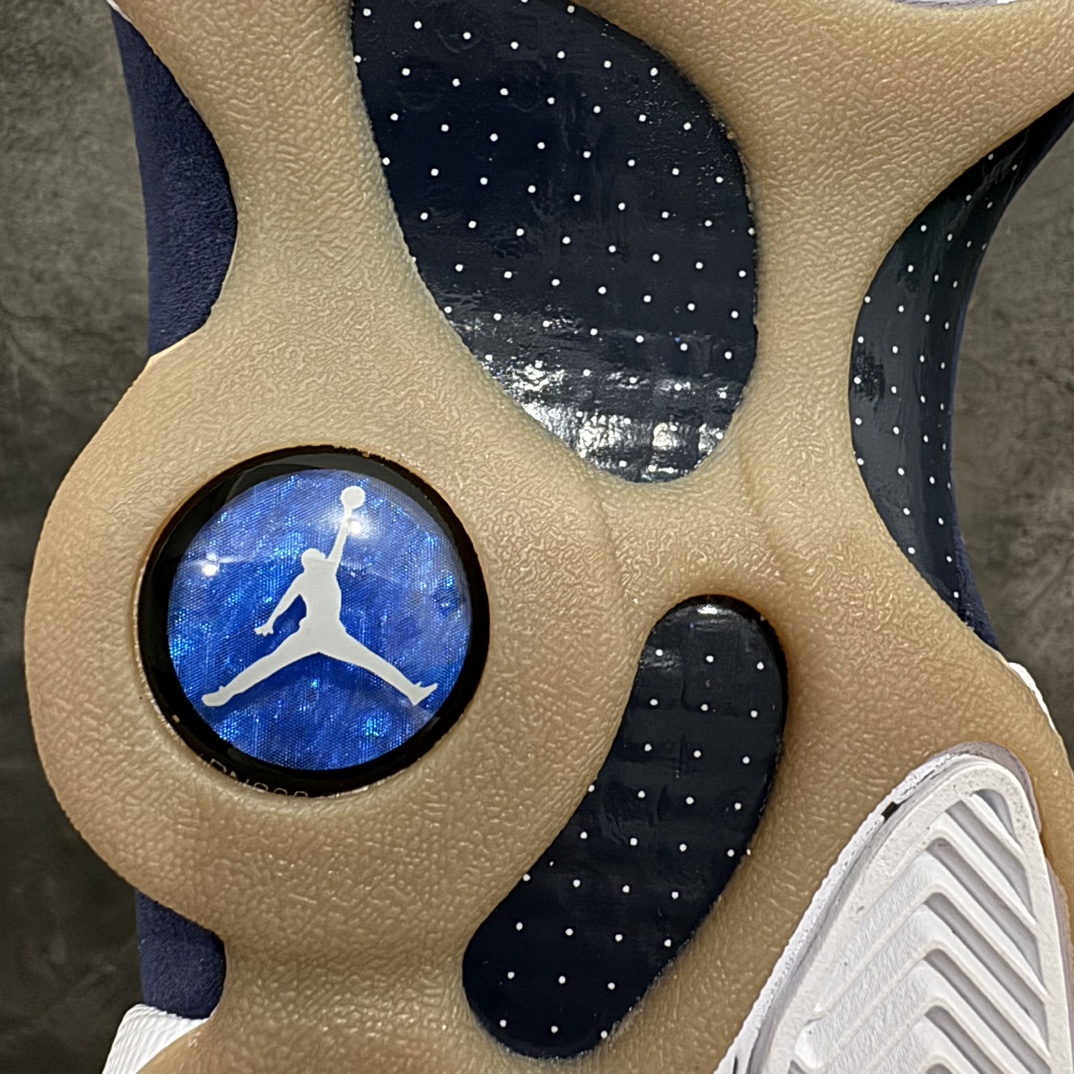 莞产纯原版AirJordanAJ13白深蓝生胶414571-140纯原大厂出品全系列原楦原纸板开发采购原