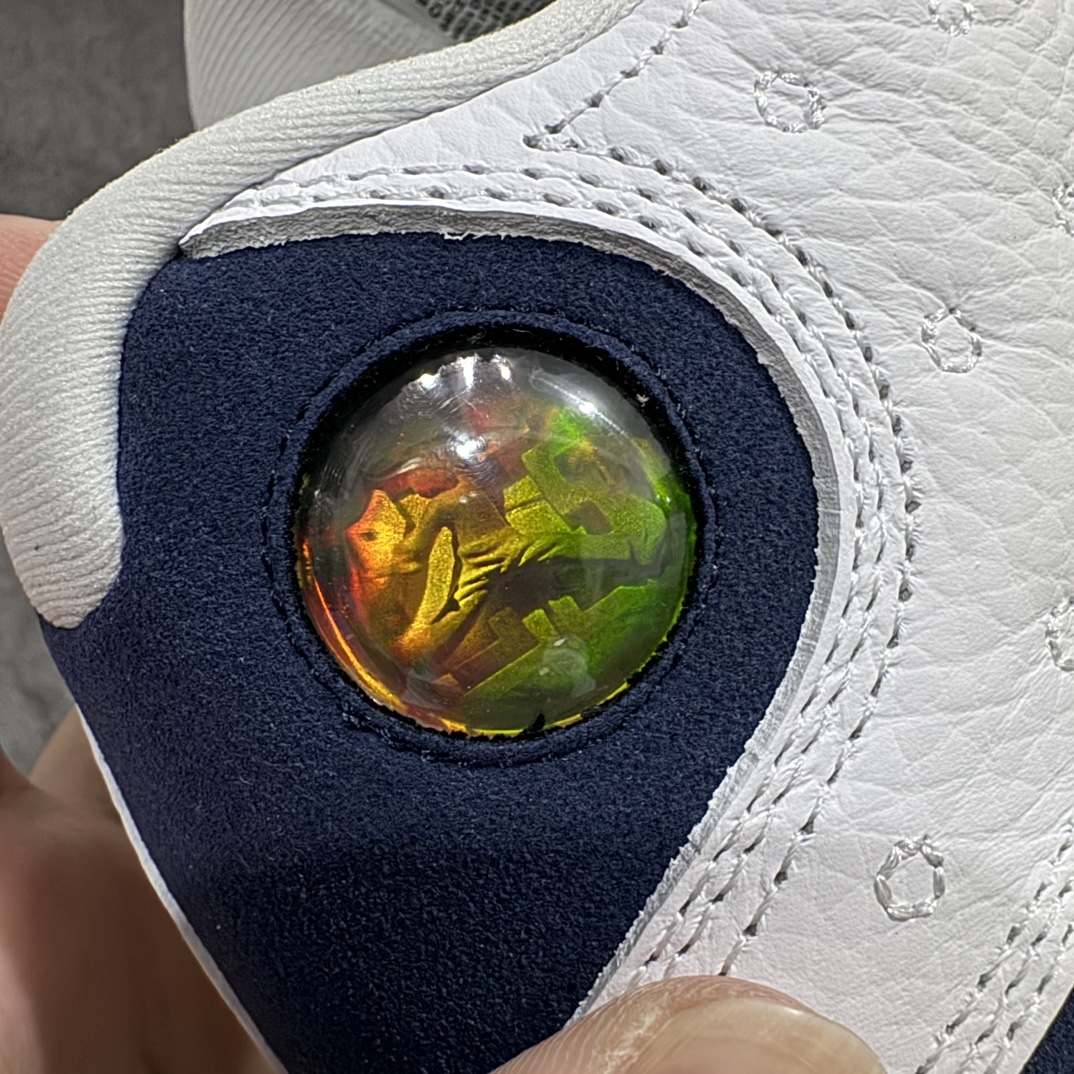 图片[2]-【莞产纯原版】Air Jordan AJ13 白深蓝生胶 414571-140nn纯原大厂出品 全系列原楦原纸板开发 采购原厂皮料 原厂定型 后跟完美效果 原厂3D猫眼 原厂碳板 到手可放心比对发售原鞋 上脚百分百充当正品驾驭 真正原装公司级完美鞋型 一切细节实拍所见所得！纸板中底、钢印 完美版型 尺码：40 40.5 41 42 42.5 43 44 44.5 45 46 47.5 编码：XP520540-莆田鞋批发中心