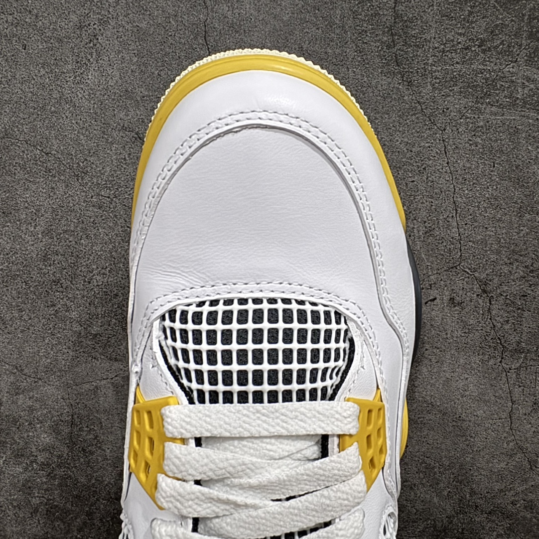 图片[5]-【KW纯原】Air Jordan AJ4 Retro 白黄雷公 AQ9129-101n耗时多个月巨作 重金购买原楦原纸板确保原汁原味 完美呈现四代版型正确鞋头弧度 原装鞋舌织唛标n原厂TPU网格 不打皱 原厂电控针车系统原厂港宝加持 正确后跟弧度 细节随意对比市面任何版本‼️n原厂织唛标 市面唯一采用原装皮料正确网格工艺 全方位一致匹配官方细节全网唯一私模 最大尺码达到48.5码  尺码：40 40.5 41 42 42.5 43 44 44.5 45 45.5 46 47.5 48.5 编码：T1480500-莆田鞋批发中心