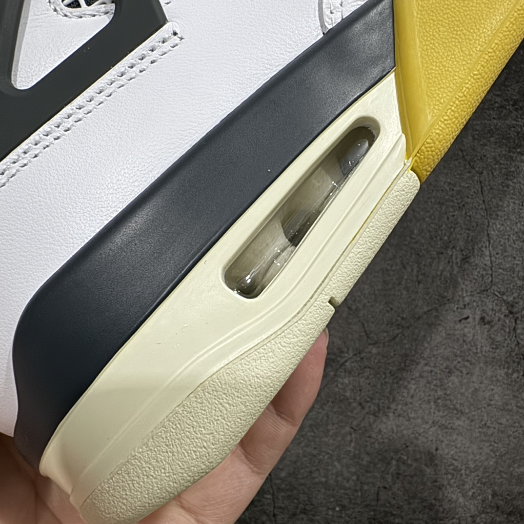 图片[2]-【KW纯原】Air Jordan AJ4 Retro 白黄雷公 AQ9129-101n耗时多个月巨作 重金购买原楦原纸板确保原汁原味 完美呈现四代版型正确鞋头弧度 原装鞋舌织唛标n原厂TPU网格 不打皱 原厂电控针车系统原厂港宝加持 正确后跟弧度 细节随意对比市面任何版本‼️n原厂织唛标 市面唯一采用原装皮料正确网格工艺 全方位一致匹配官方细节全网唯一私模 最大尺码达到48.5码  尺码：40 40.5 41 42 42.5 43 44 44.5 45 45.5 46 47.5 48.5 编码：T1480500-莆田鞋批发中心