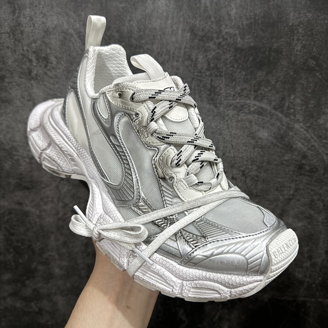 BALENCIAGA3XLSneakers巴黎世家十代网布系带低帮走秀复古老爹鞋全套原纸板楦头开发最原汁