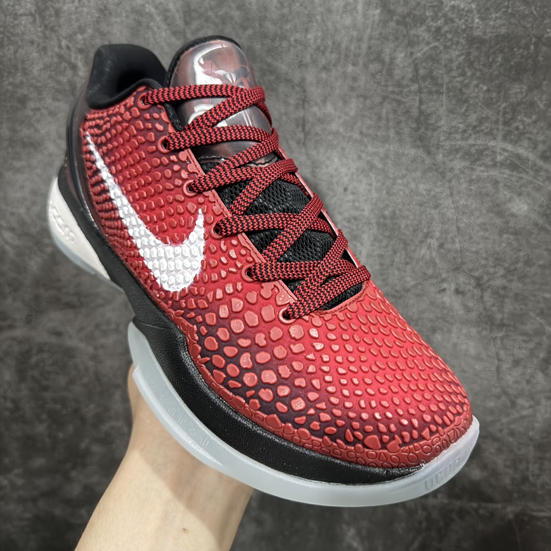 图片[3]-【小绿x版】NK Zoom Kobe 6 科比六代签名实战篮球鞋 黑红 DH9888-600n欧美外贸平台特供版完美实战无压力 售后售前保到底n全网唯一开发至49.5 50.5码主攻中端市场 全套原纸板楦头开发确保原汁原味 完美呈现版型 一比一鞋头弧度高度鞋身弧度细节品控鞋型完美 原厂TPU网格鞋带扣 正确内里网布 前后气垫加持 信仰绝不减配 全鞋身材料卡色独家定制 SWOOSH 蛇鳞 正确珠光效果（内嵌珍珠粉）独家前掌Zoom Turbo 后掌马蹄Zoom缓震 内置全真动态飞线 独家复刻U型缓震垫带独立钢印 十年情怀 这里完美落地 一个月独家售后 为实战保驾护航  尺码：39 40 40.5 41 42 42.5 43 44 44.5 45 45.5 46 47.5 48.5 49.5 50.5 编码：T1320340-鞋库